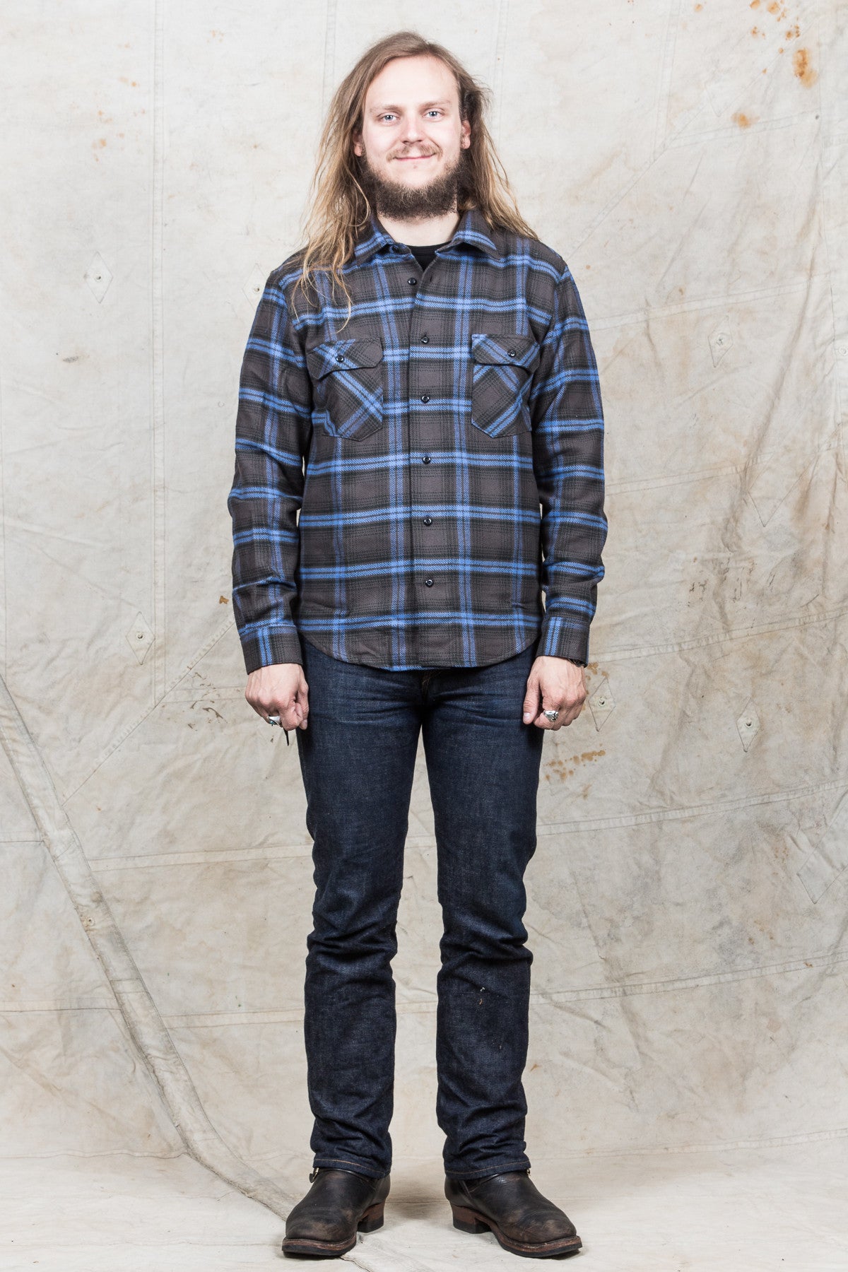 Indigofera Bryson Shirt Charcoal/Blue/Green