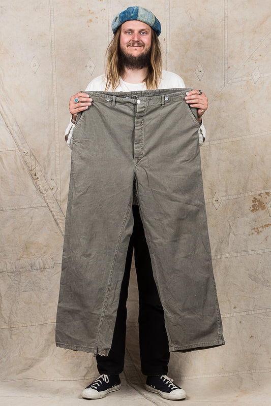 Vintage 1940s / 50s Swedish Cinch Back Army Pants "Grötbyxor" No. 5