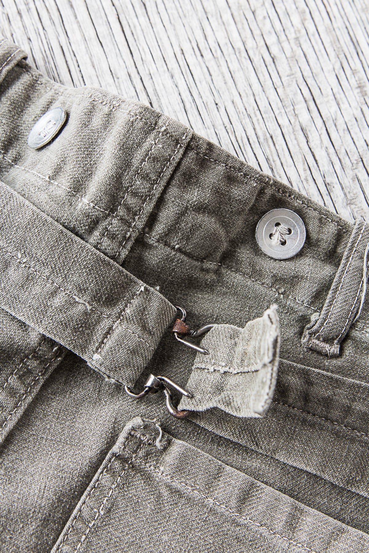Vintage 1940s / 50s Swedish Cinch Back Army Pants "Grötbyxor" No. 5
