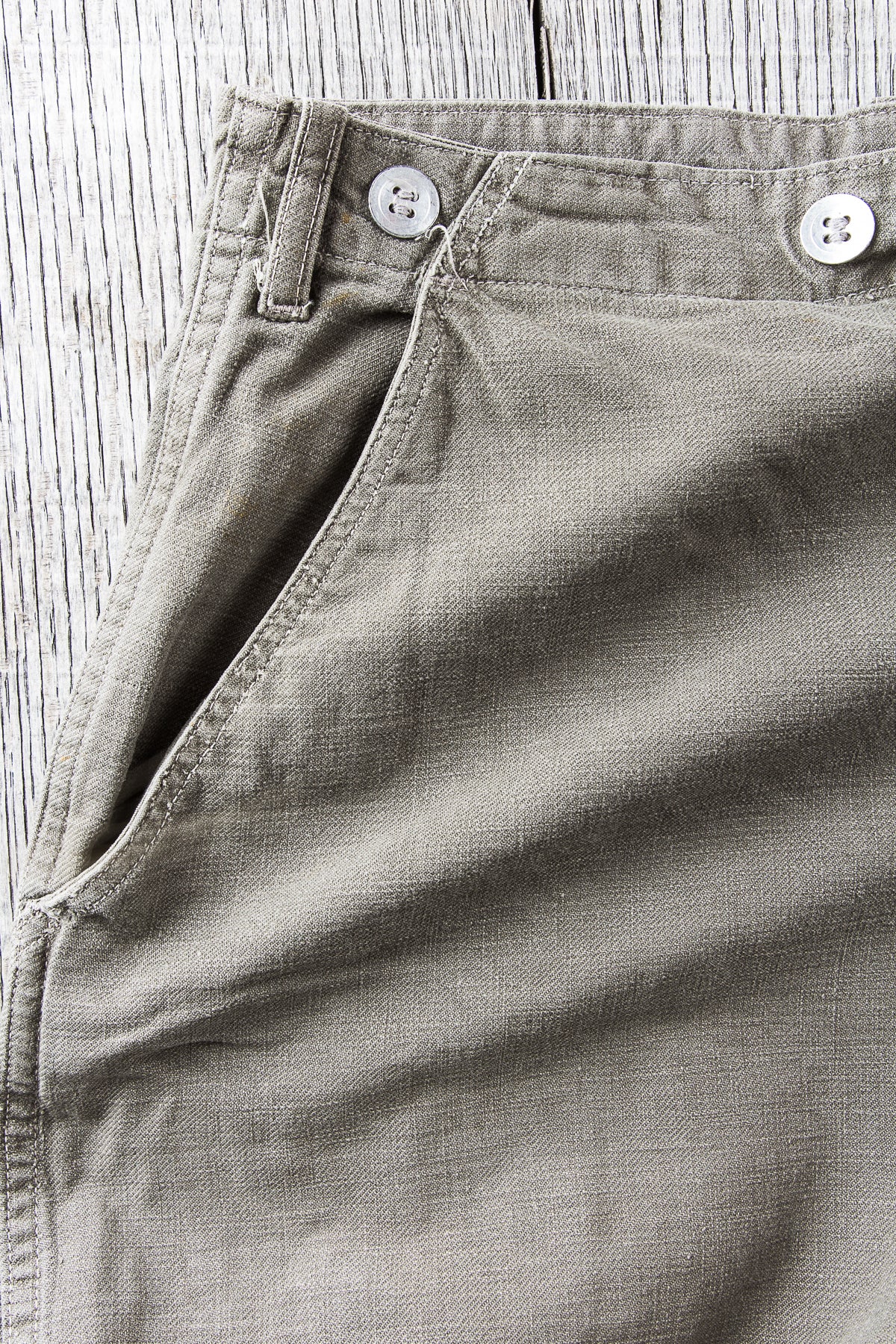 Vintage 1940s / 50s Swedish Cinch Back Army Pants "Grötbyxor" No. 5