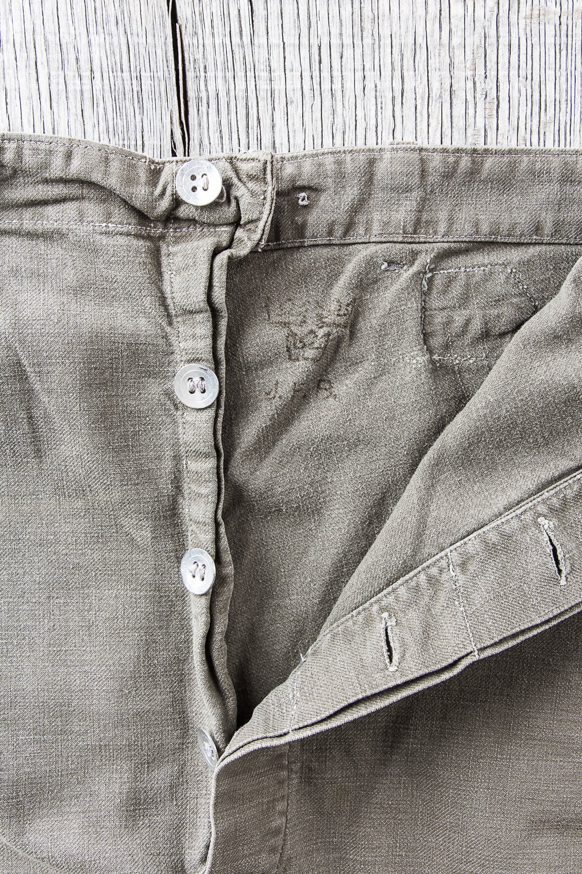 Vintage 1940s / 50s Swedish Cinch Back Army Pants "Grötbyxor" No. 5
