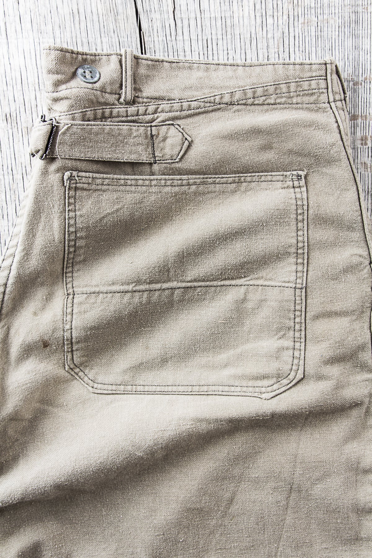 Vintage 1940s / 50s Swedish Cinch Back Army Pants "Grötbyxor" No. 6