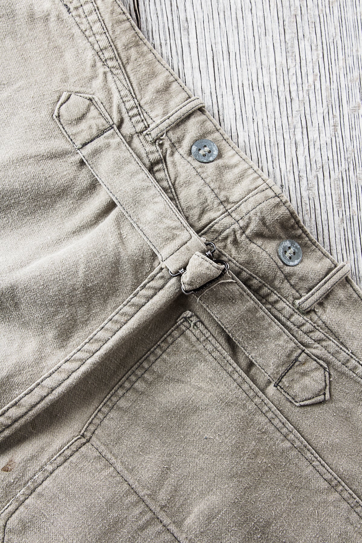 Vintage 1940s / 50s Swedish Cinch Back Army Pants "Grötbyxor" No. 6