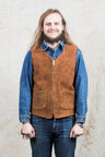 Indigofera Monroe Leather Vest Brown