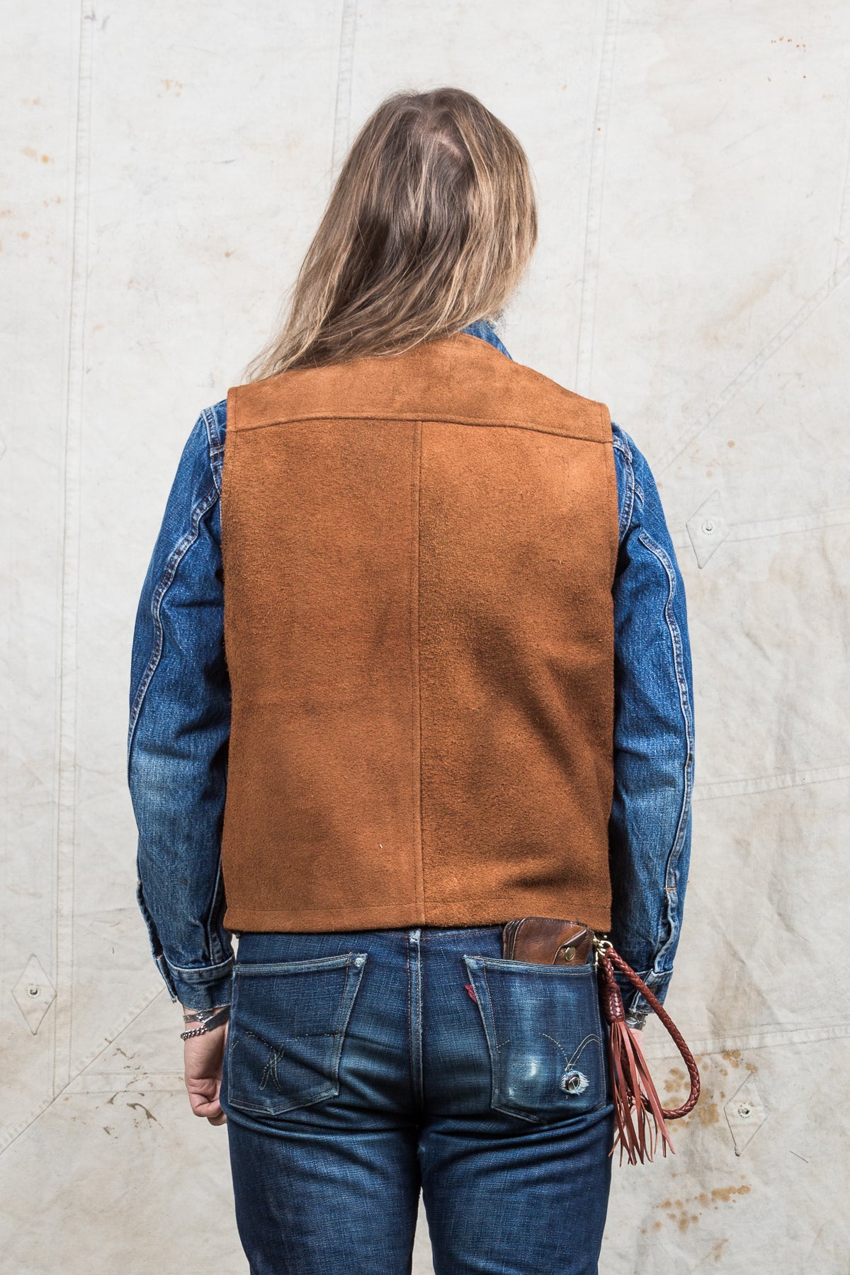 Indigofera Monroe Leather Vest Brown
