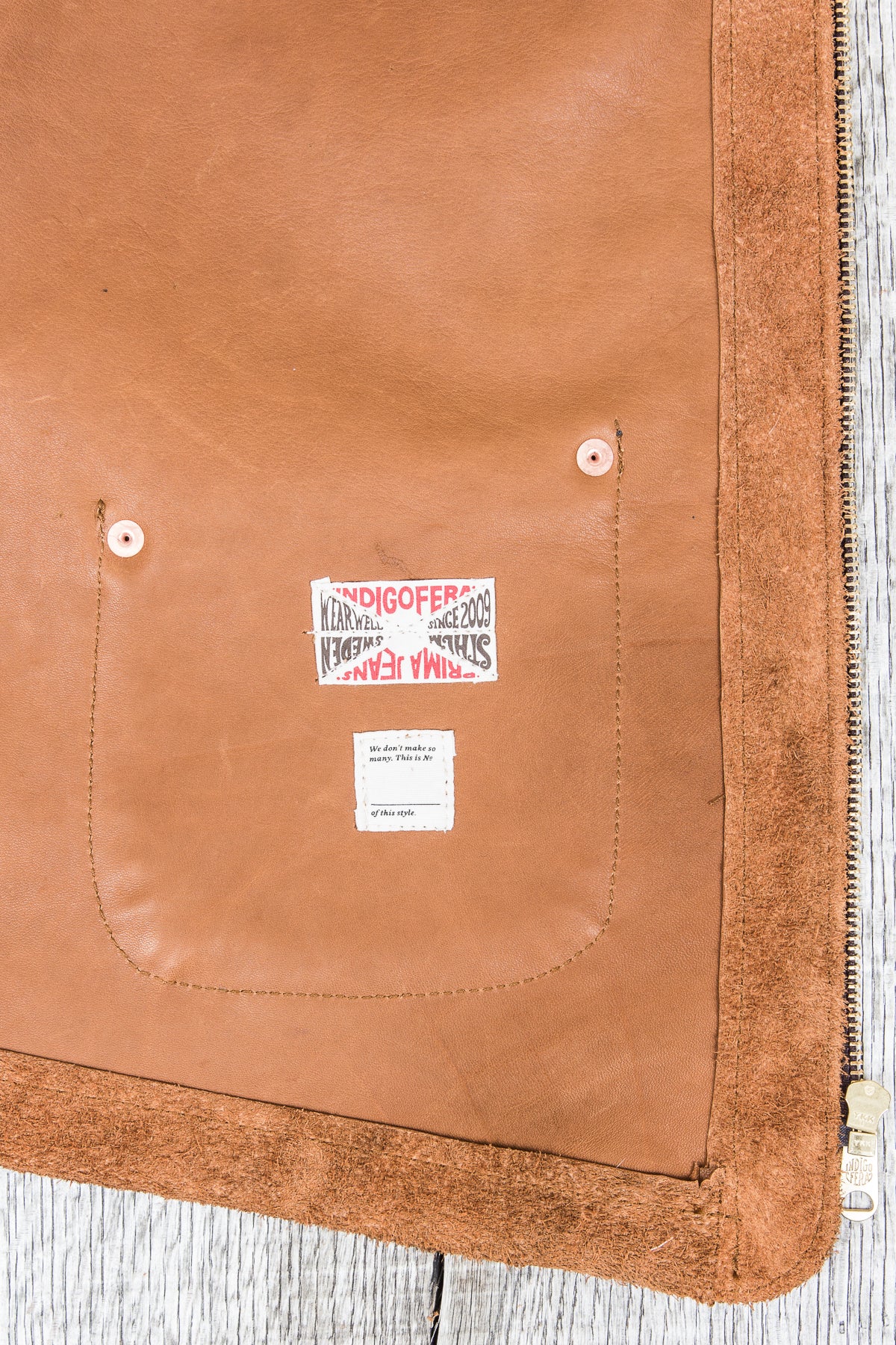Indigofera Monroe Leather Vest Brown