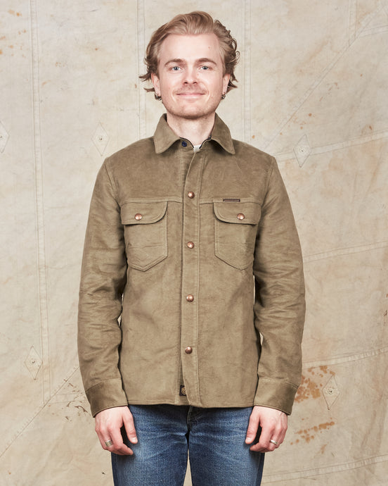 Indigofera Copeland Shirt Moleskin Dark Lovat