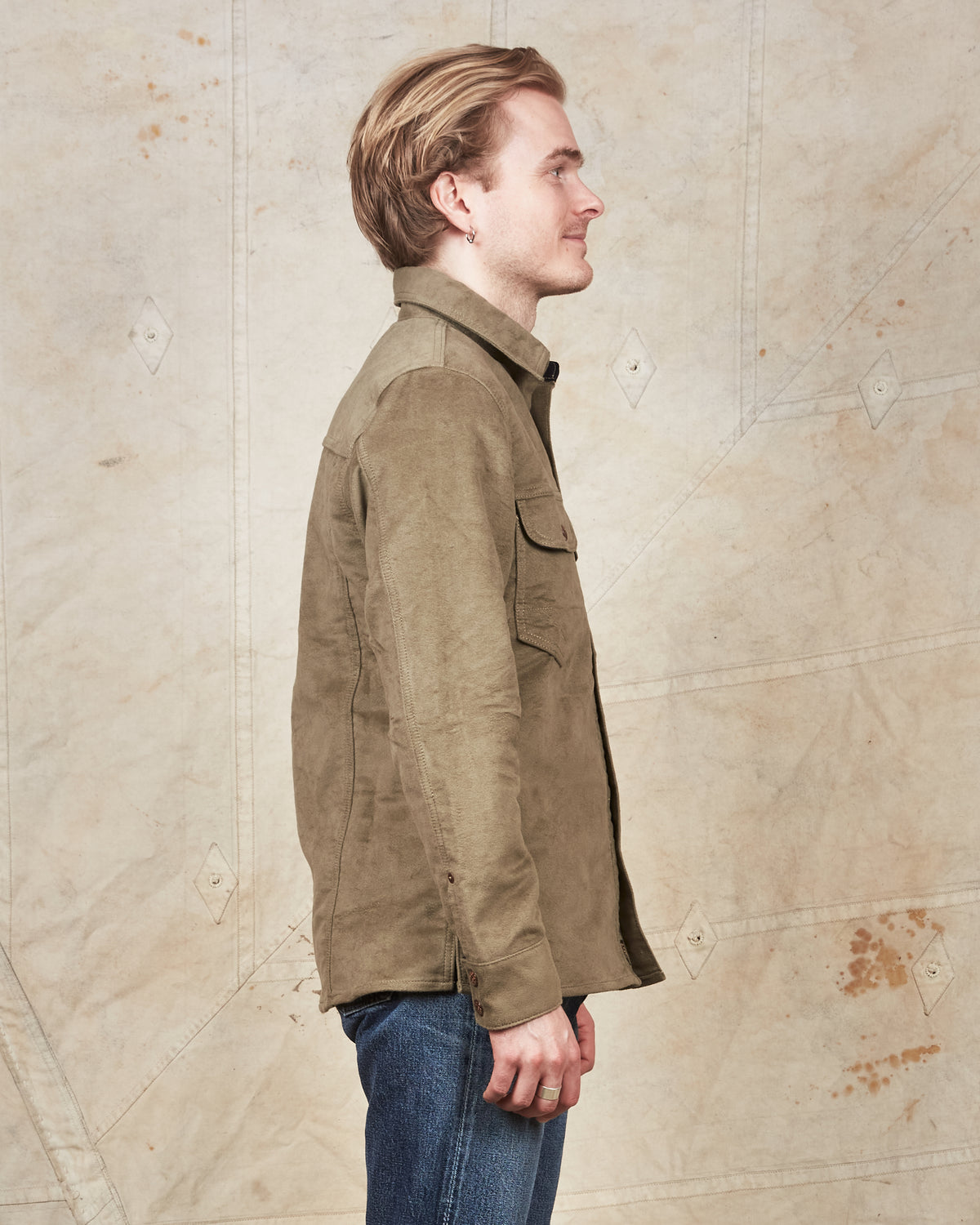 Indigofera Copeland Shirt Moleskin Dark Lovat