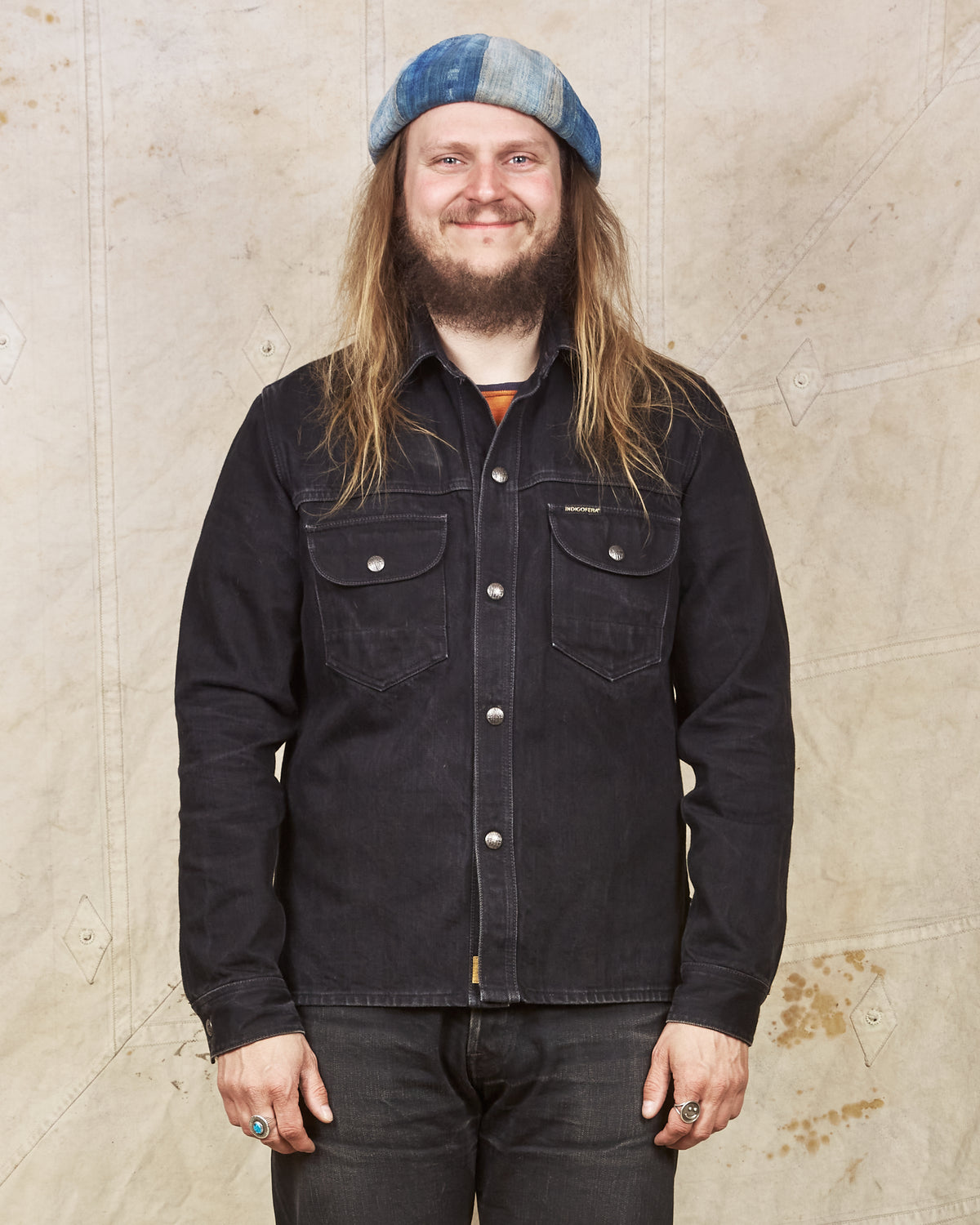 Second Hand Indigofera Fargo Shirt Gunpowder Black Size M