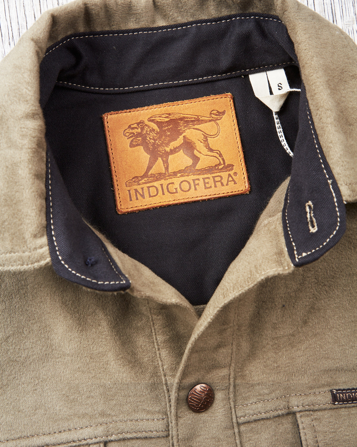 Indigofera Copeland Shirt Moleskin Dark Lovat