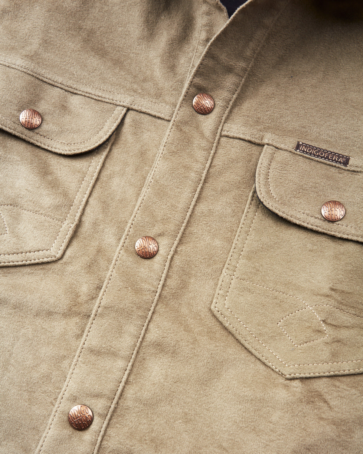 Indigofera Copeland Shirt Moleskin Dark Lovat