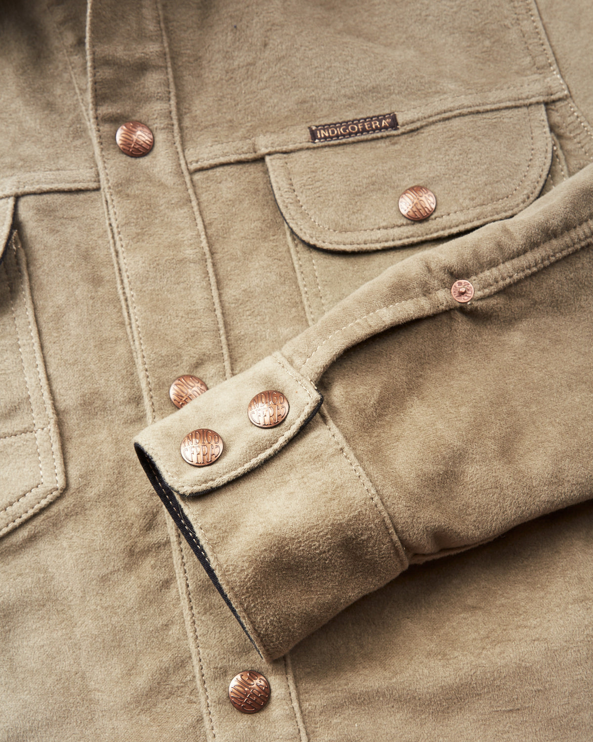 Indigofera Copeland Shirt Moleskin Dark Lovat
