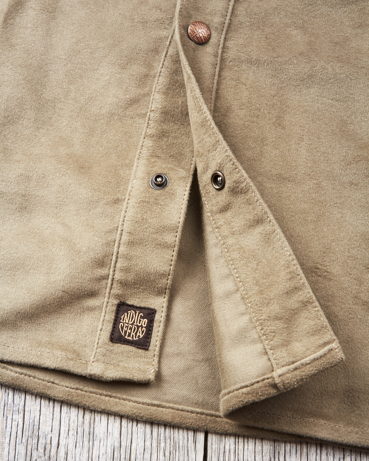 Indigofera Copeland Shirt Moleskin Dark Lovat