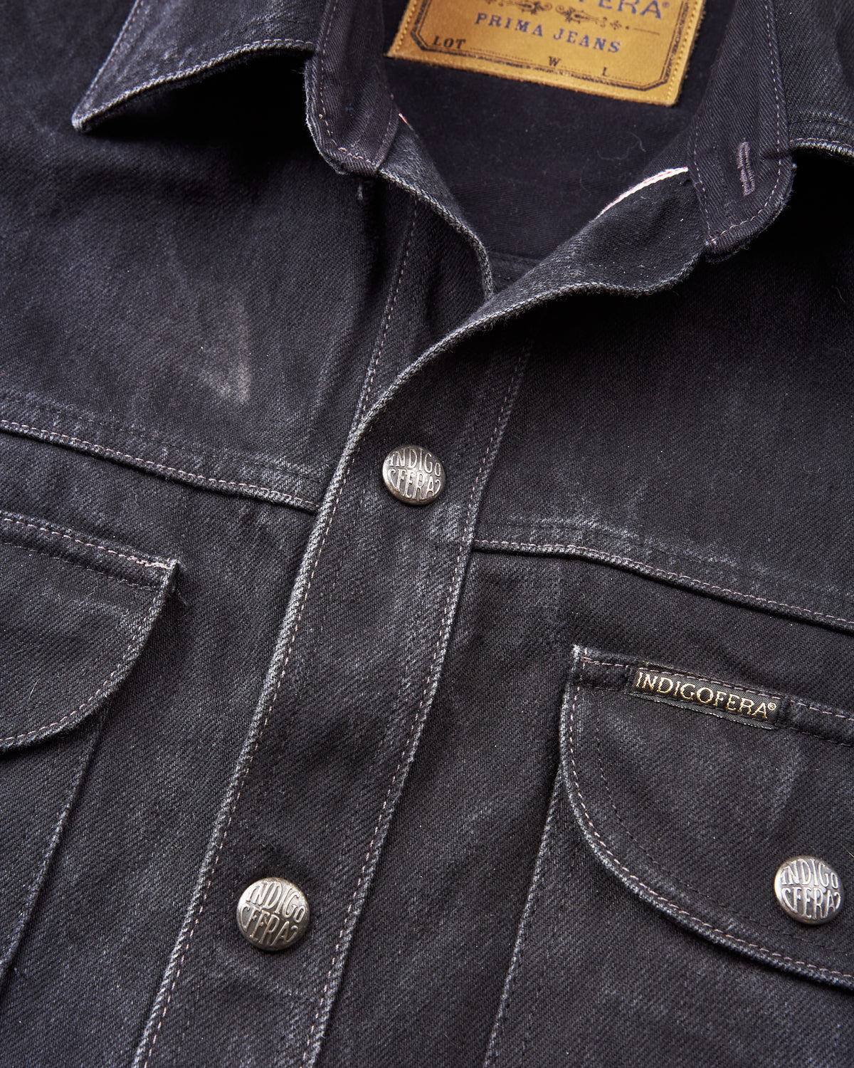 Second Hand Indigofera Fargo Shirt Gunpowder Black Size M