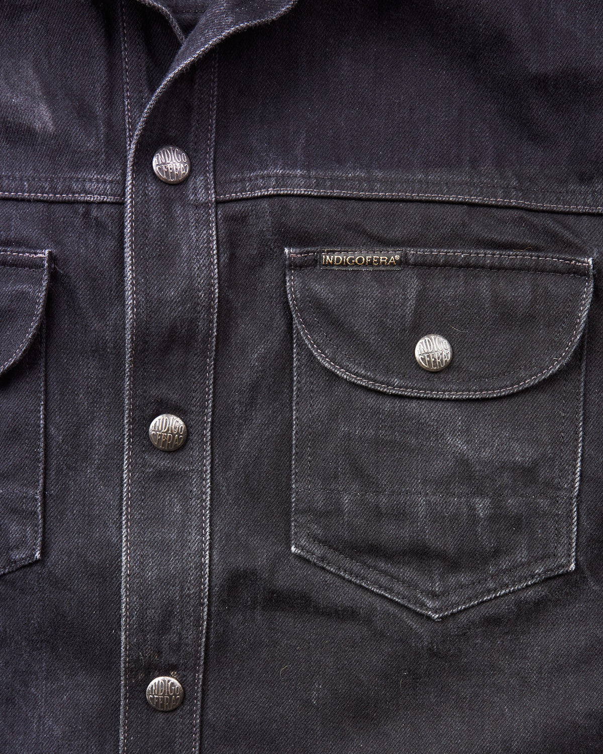 Second Hand Indigofera Fargo Shirt Gunpowder Black Size M