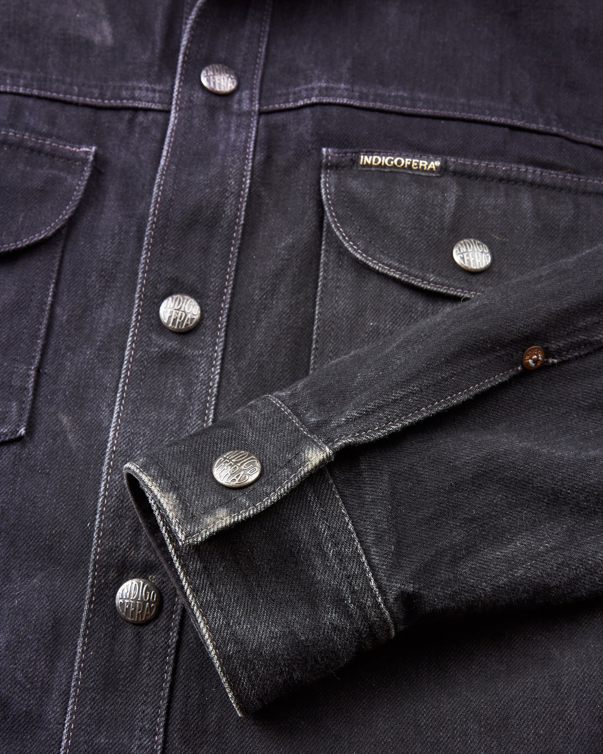 Second Hand Indigofera Fargo Shirt Gunpowder Black Size M
