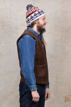 Second Hand Indigofera Monroe Shearling Leather Vest Brown