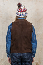 Second Hand Indigofera Monroe Shearling Leather Vest Brown