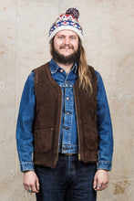 Second Hand Indigofera Monroe Shearling Leather Vest Brown