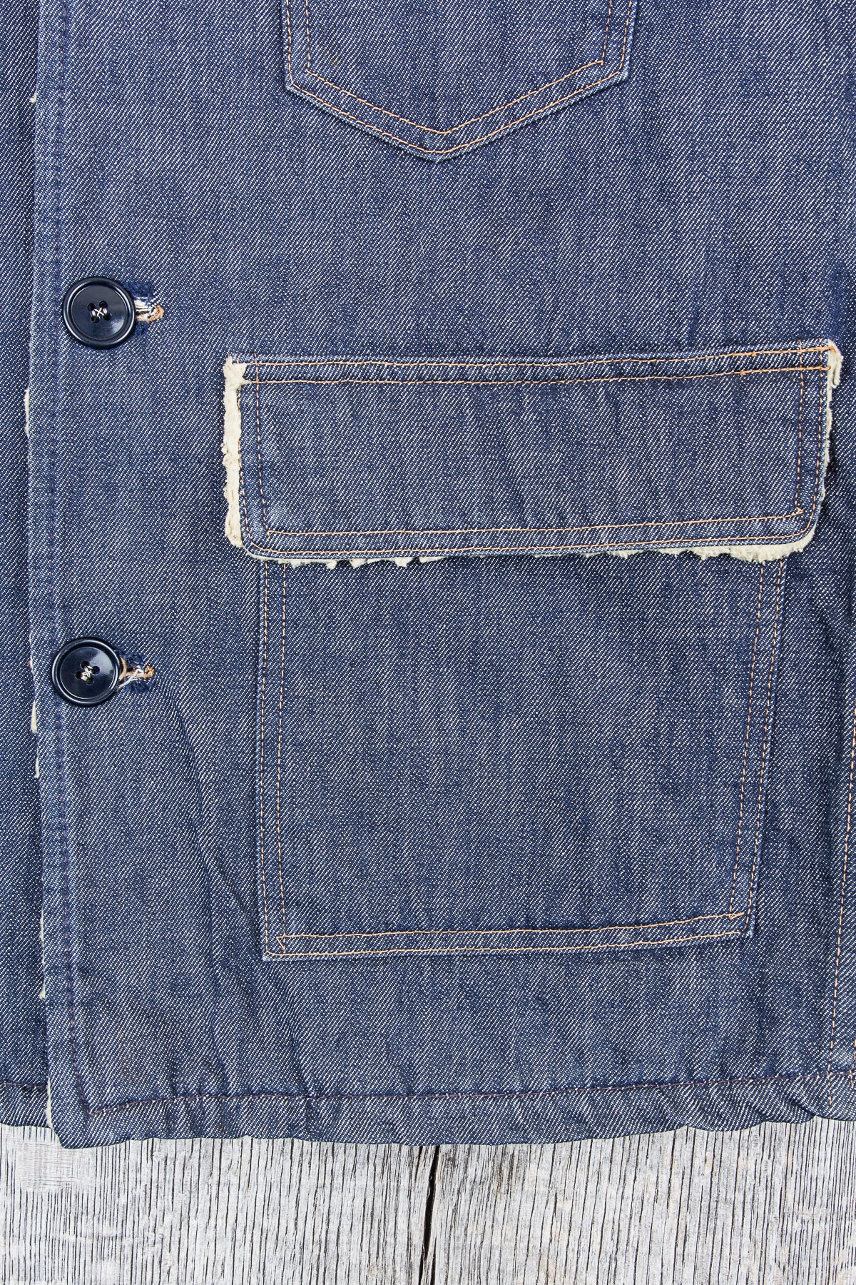 Vintage Sears Roebucks Western Wear Denim Sherpa Shearling Coat