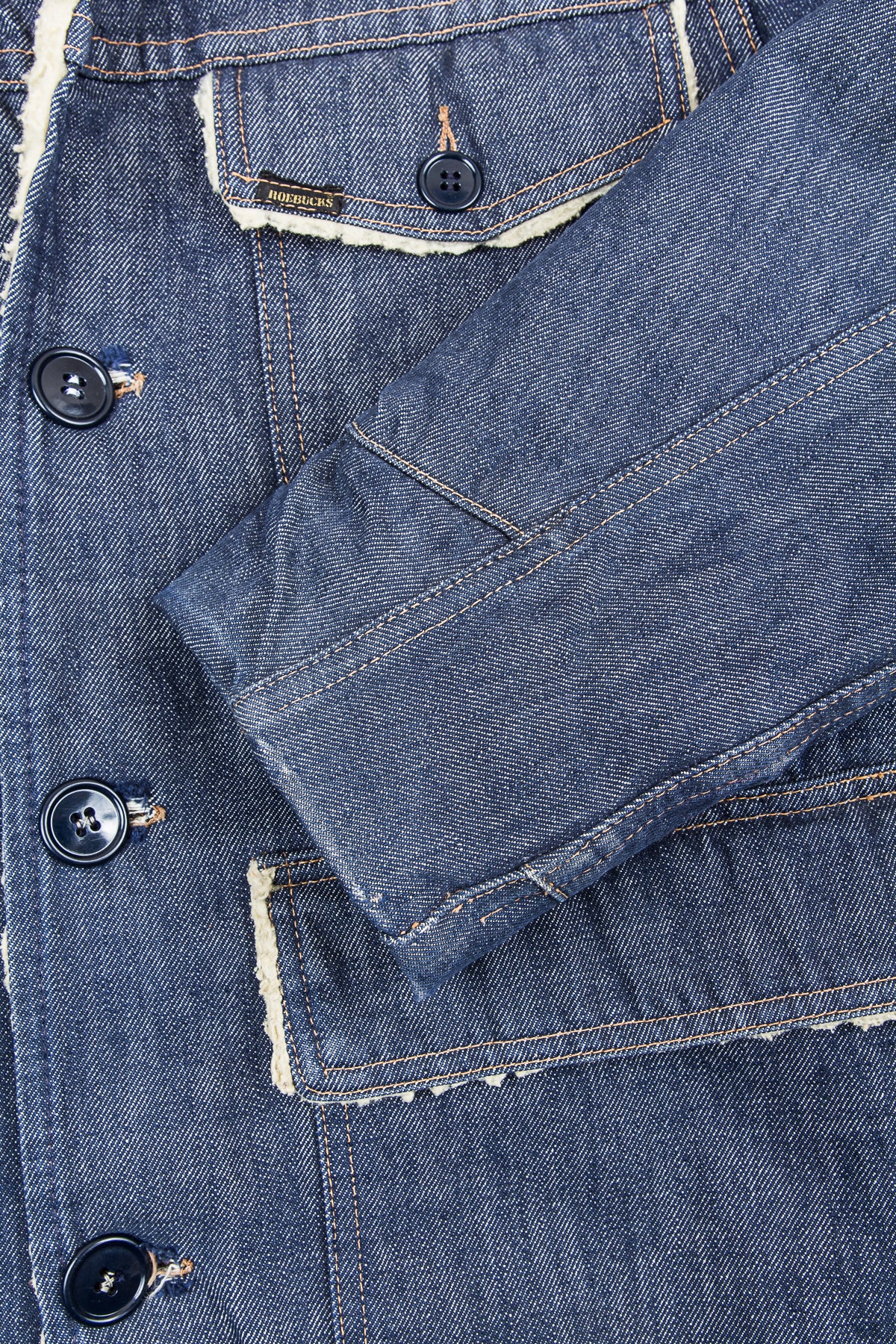 Vintage Sears Roebucks Western Wear Denim Sherpa Shearling Coat