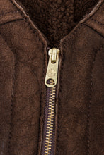 Second Hand Indigofera Monroe Shearling Leather Vest Brown