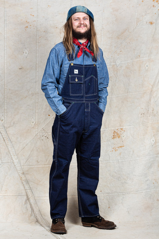 TCB Jeans Black Cat Denim Overall