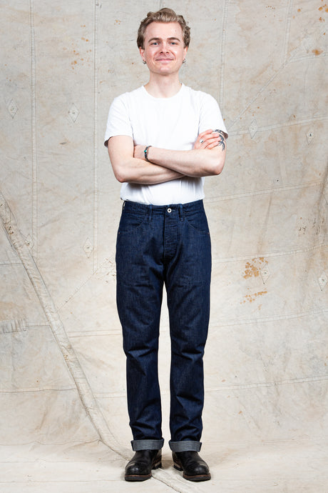 Indigofera Heyes 40's Navy Denim Pants
