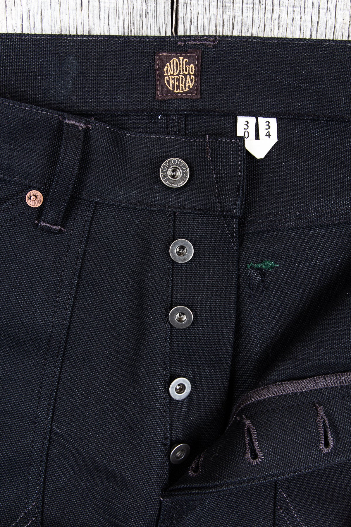 Indigofera Wendell Pants Smithson Black Canvas 13 oz