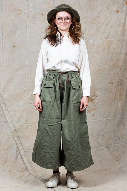 OrSlow Cotton HBT Wide Leg Trousers