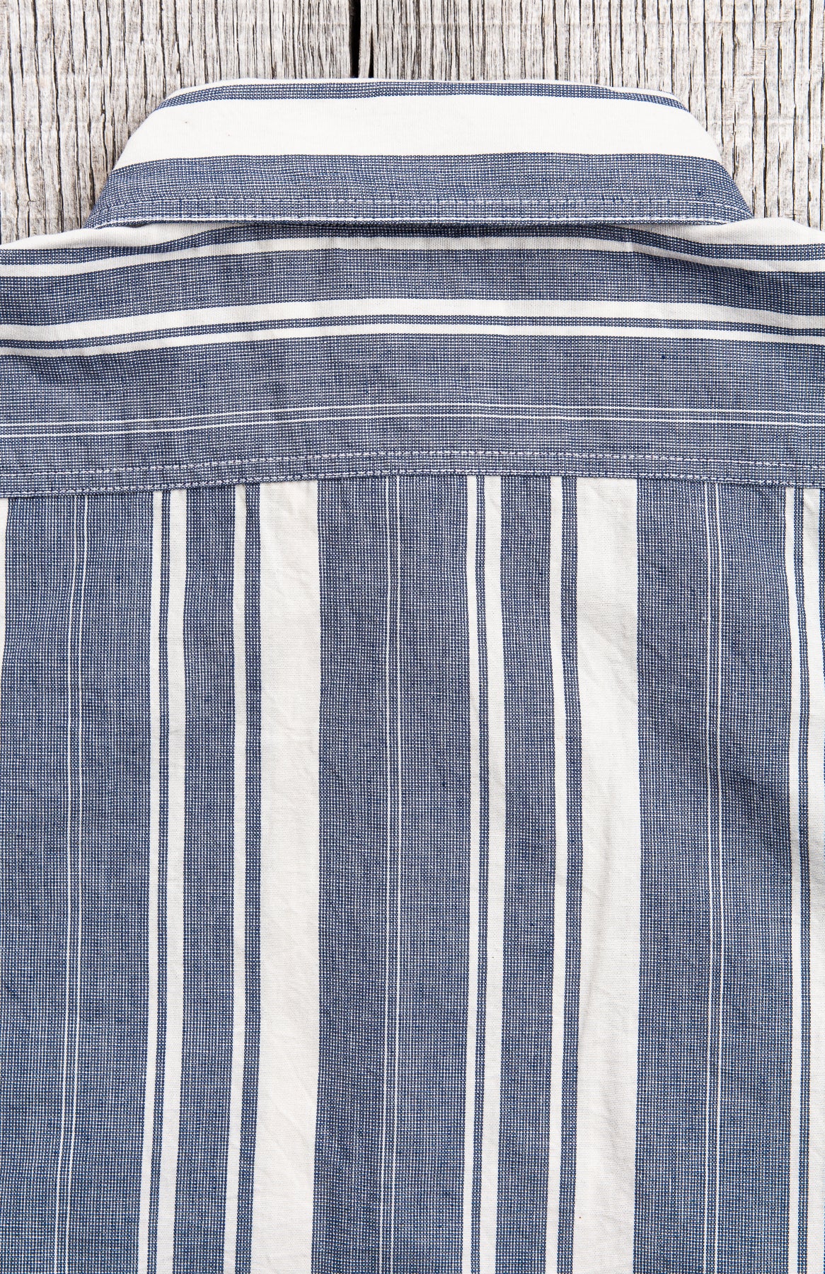 Sugar Cane & Co. Short Sleeve Random Stripe Work Shirt