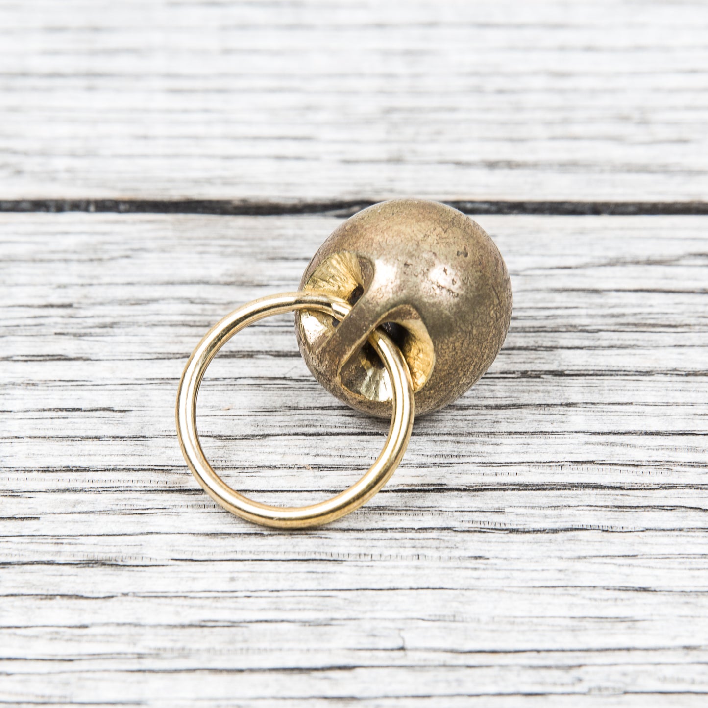 Tender Brass Ball Keyring