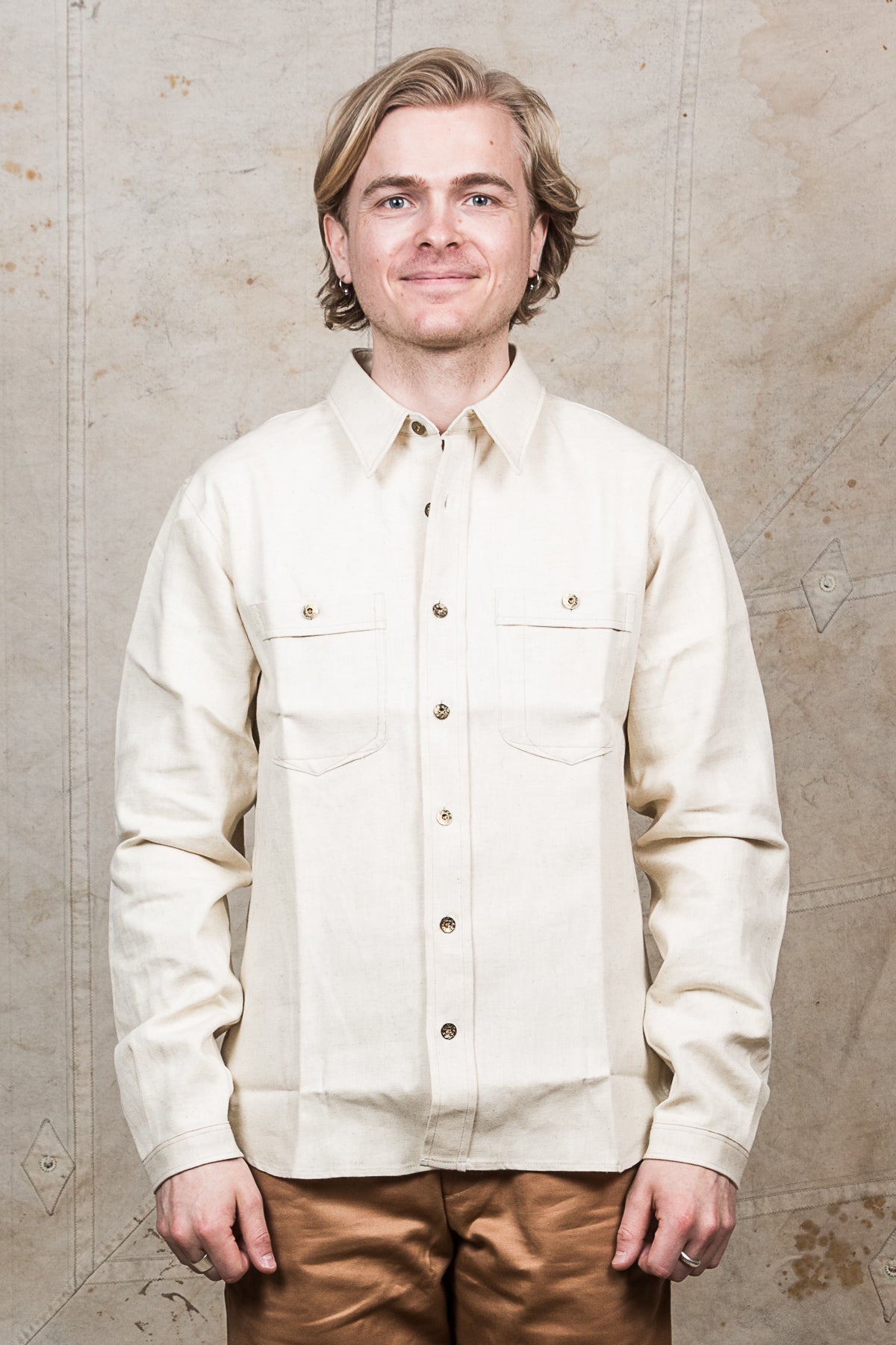 Indigofera Holden Shirt White Twill