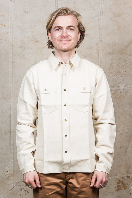 Indigofera Holden Shirt White Twill
