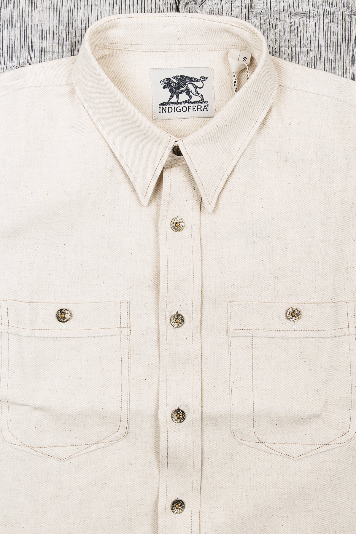 Indigofera Holden Shirt White Twill