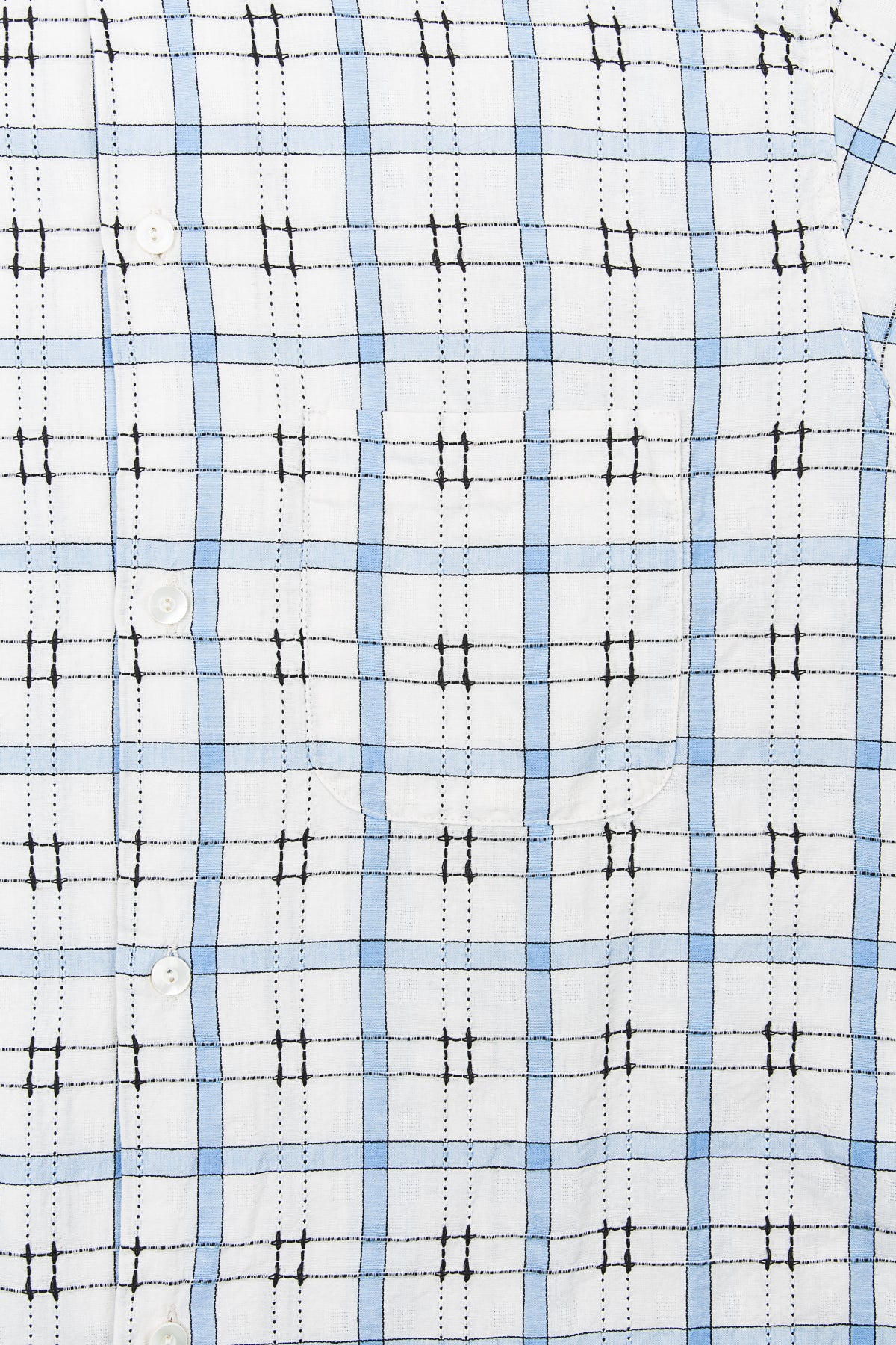 Sugar Cane & Co. Dobby Check Short Sleeve Open Shirt