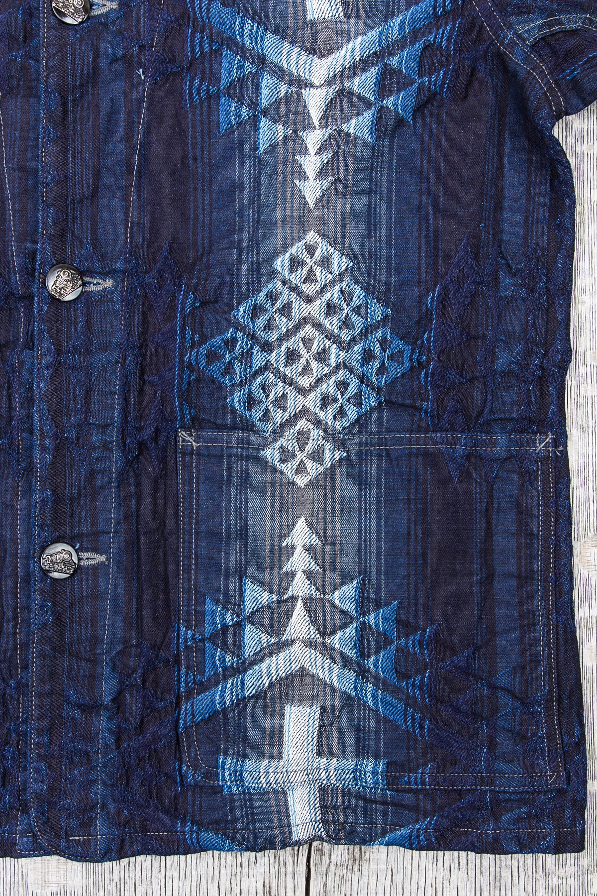 Sugar Cane & Co Native American Denim Work Coat