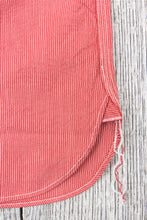 Sugar Cane & Co Long Sleeved Hickory Stripe Work Shirt Red