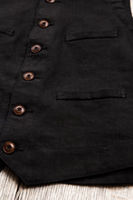 Second Hand Joe McCoy's Double Diamond Black Linen Vest