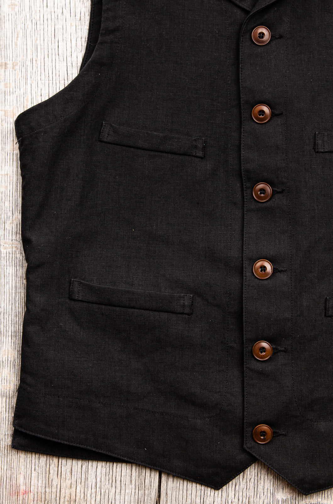 Second Hand Joe McCoy's Double Diamond Black Linen Vest – Second