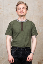 Buzz Rickson's Short Sleeve Henley T-shirt Olive