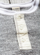 Buzz Rickson's Short Sleeve Henley T-shirt Heather Grey
