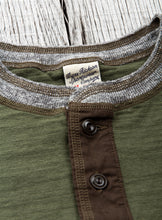 Buzz Rickson's Short Sleeve Henley T-shirt Olive