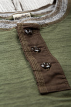Buzz Rickson's Short Sleeve Henley T-shirt Olive