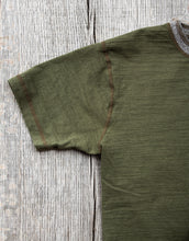 Buzz Rickson's Short Sleeve Henley T-shirt Olive