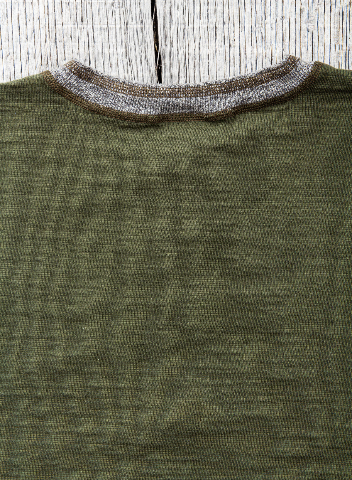 Buzz Rickson's Short Sleeve Henley T-shirt Olive