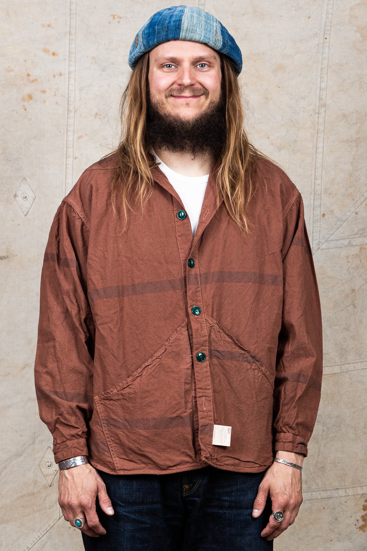 Tender Long Sleeve Wallaby Pocket Tail Shirt Wattle Dyed