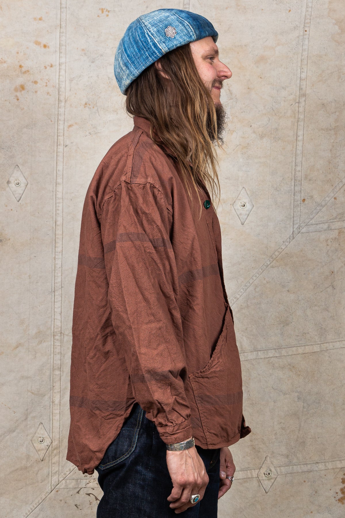 Tender Long Sleeve Wallaby Pocket Tail Shirt Wattle Dyed