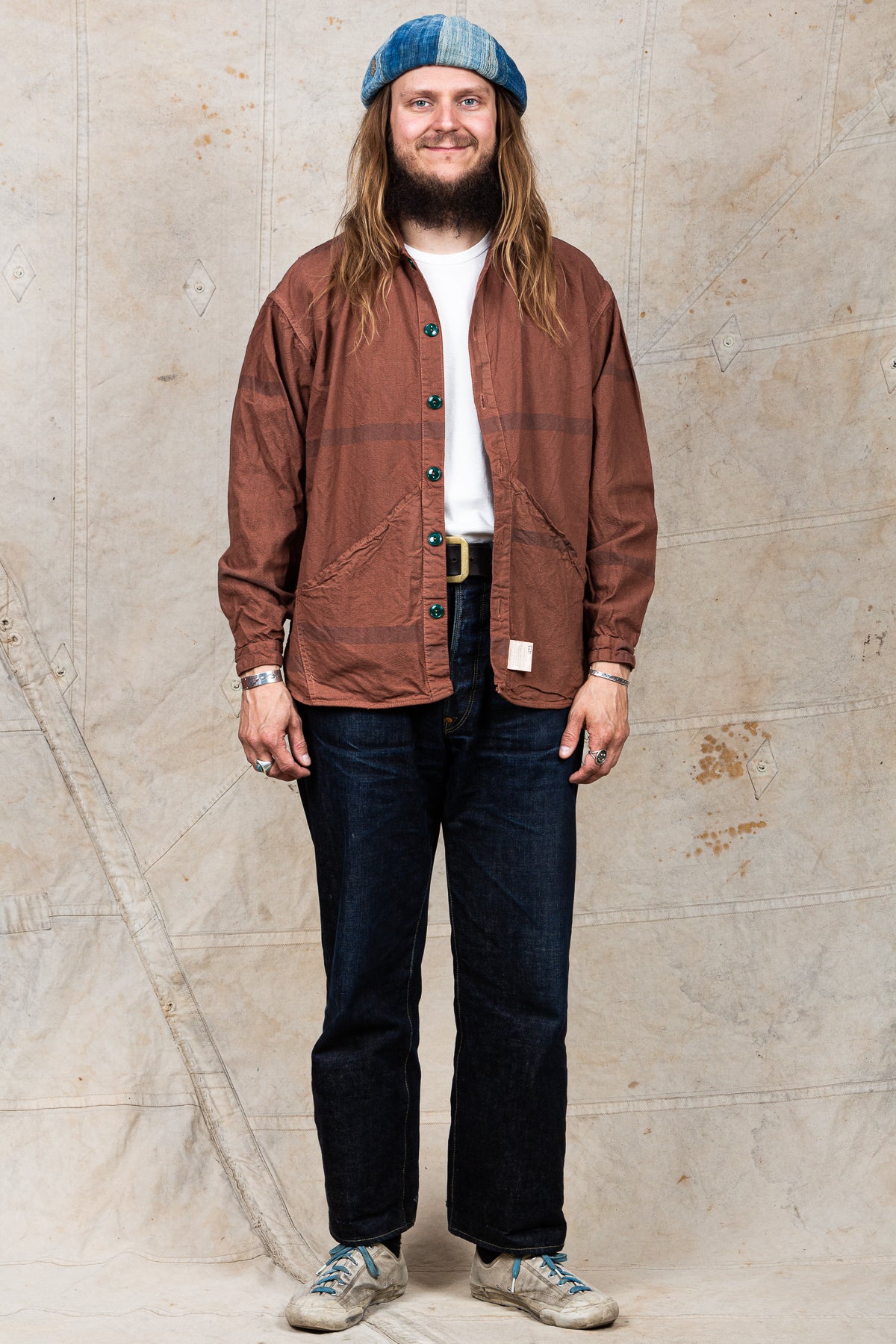 Tender Long Sleeve Wallaby Pocket Tail Shirt Wattle Dyed