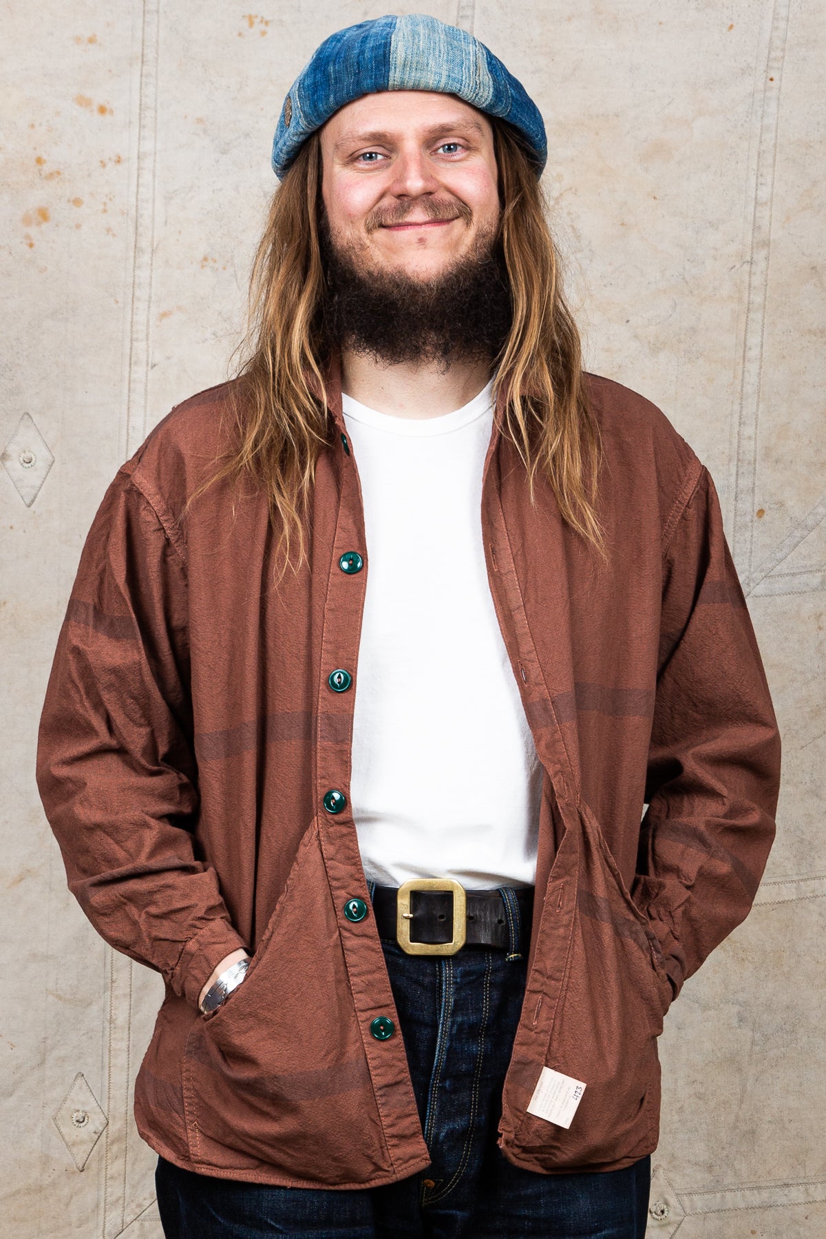 Tender Long Sleeve Wallaby Pocket Tail Shirt Wattle Dyed